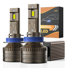L1 H11/H9/H8 LED Headlight Bulb 120W 6500K 16000LM IP68 Cool White 2Pcs