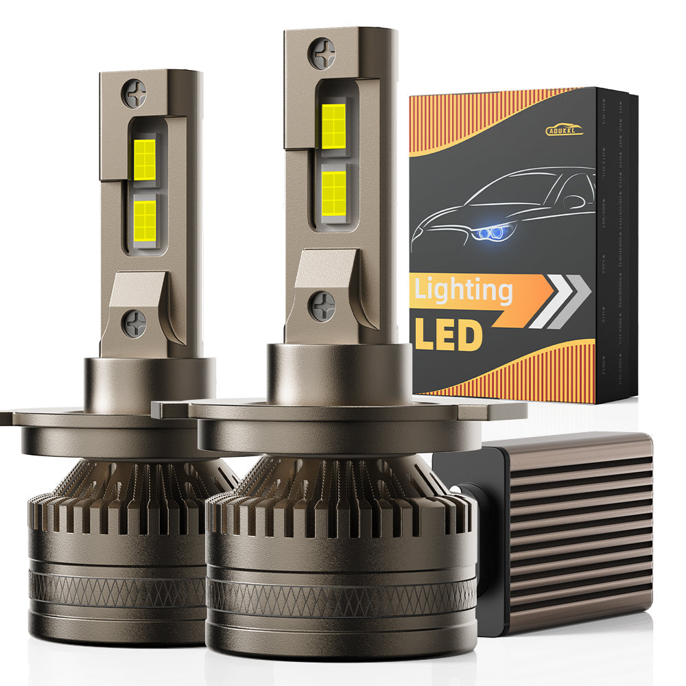 L1 H4/HB2/9003 LED Headlight Bulb 120W 6500K 16000LM IP68 Cool White 2Pcs