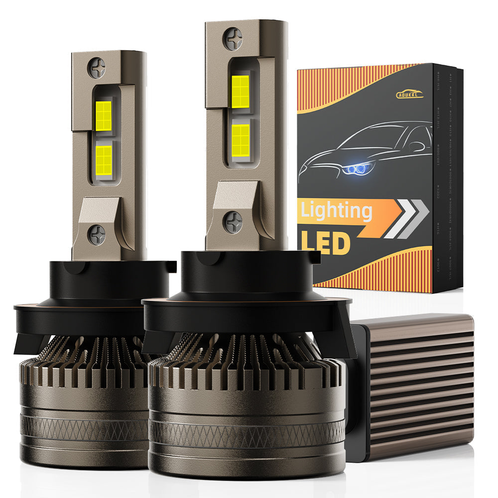 L1 H13/9008 LED Headlight Bulb 120W 6500K 16000LM IP68 Cool White 2Pcs