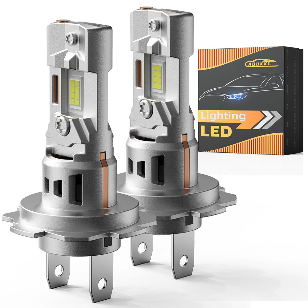 V1 H7 LED Headlight Bulb 80W 6500K 10000LM IP68 Cool White 2Pcs