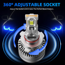 L2 9005/HB3 LED Headlight Bulb 160W 6500K 20000LM IP68 Cool White 2Pcs
