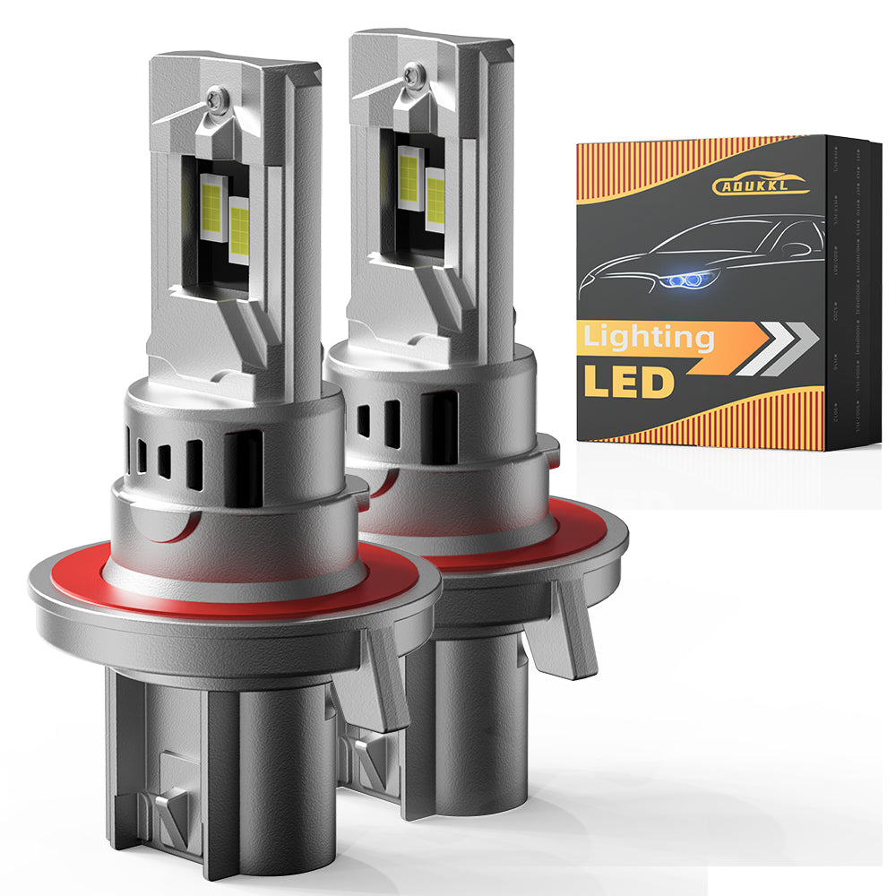 V1 H13/9008 LED Headlight Bulb 80W 6500K 10000LM IP68 Cool White 2Pcs