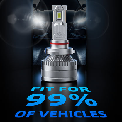 L2 9005/HB3 LED Headlight Bulb 160W 6500K 20000LM IP68 Cool White 2Pcs