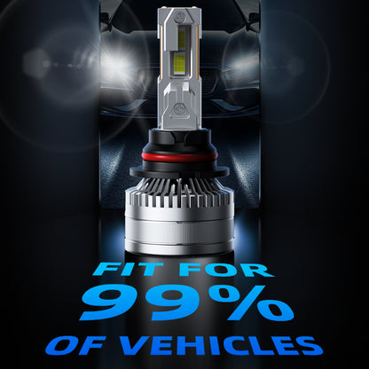 L2 9007/HB5 LED Headlight Bulb 160W 6500K 20000LM IP68 Cool White 2Pcs