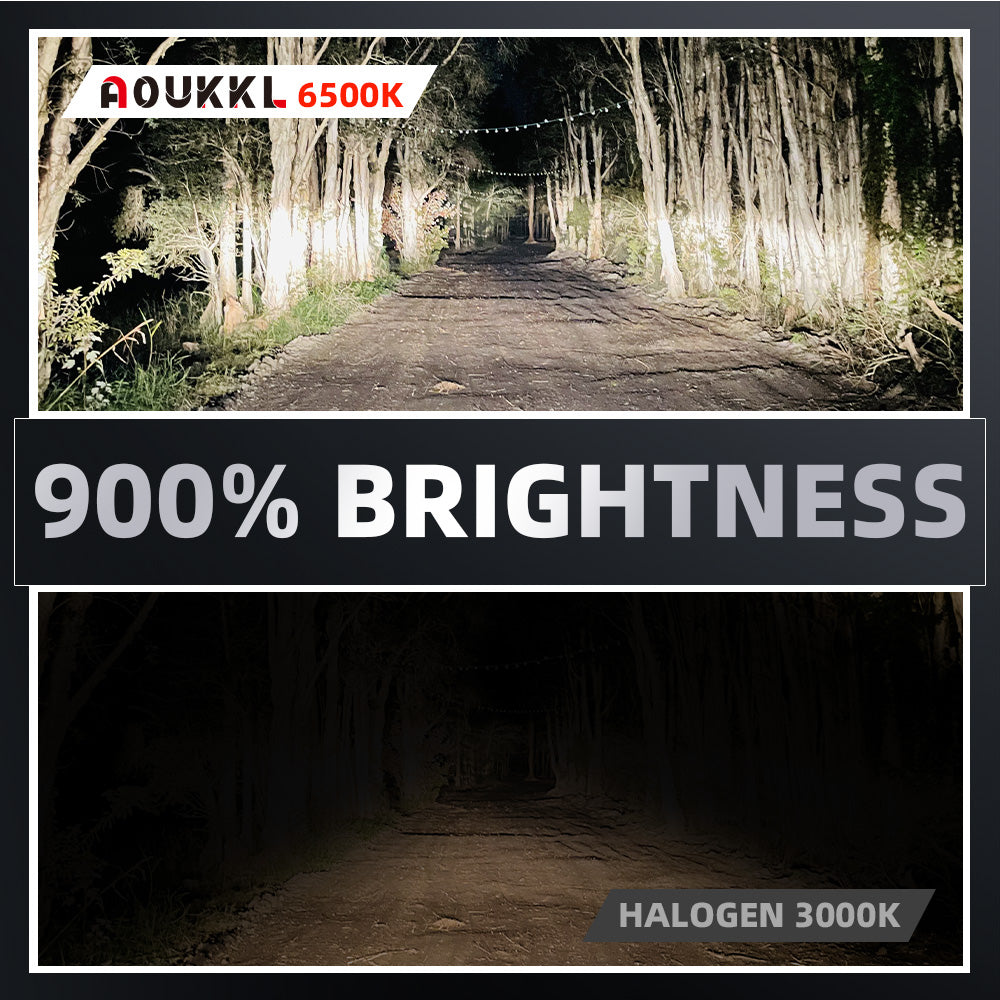 V1 9005/HB3 LED Headlight Bulb 80W 6500K 10000LM IP68 Cool White 2Pcs