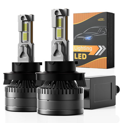 L2 H13/9008 LED Headlight Bulb 160W 6500K 20000LM IP68 Cool White 2Pcs